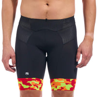 Men's FR-C Pro Tri Short by Giordana Cycling, RED, Made in Italy