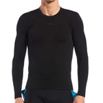 Heavyweight Knitted Long Sleeve Base Layer by Giordana Cycling, BLACK, Made in Italy
