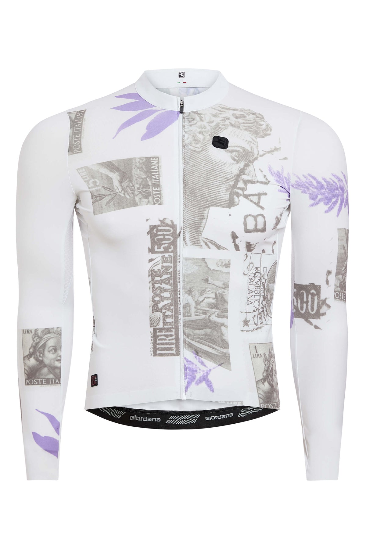 Men's La Posta FR-C Pro Lightweight Long Sleeve Jersey by Giordana Cycling, WHITE, Made in Italy