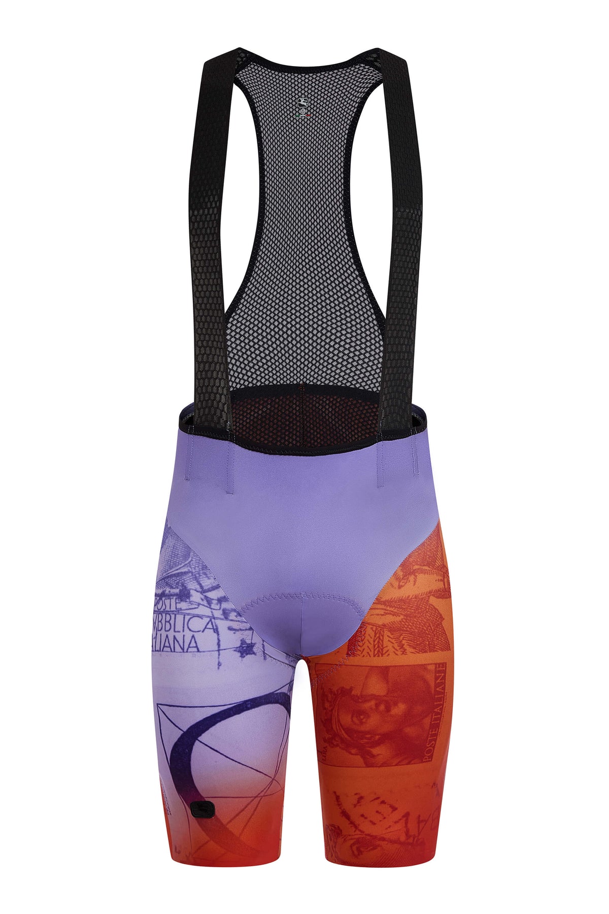Women's La Posta Urto Bib Short by Giordana Cycling, Orange, Made in Italy