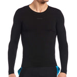 Midweight Knitted Long Sleeve Base Layer by Giordana Cycling, BLACK, Made in Italy