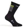 FR-C Tall Stripes Socks by Giordana Cycling, BLACK YELLOW, Made in Italy