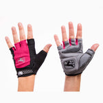 Women's Strada Gel Gloves by Giordana Cycling, PINK, Made in Italy