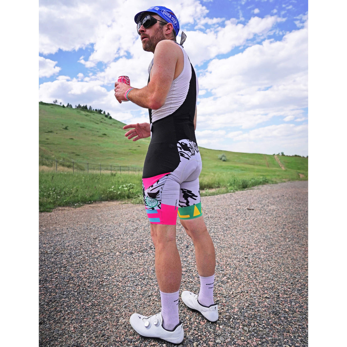 Men's Beyond Gravel TGIF Cargo Bib Short by Giordana Cycling, , Made in Italy
