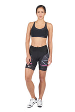 Women's FR-C Pro Tri Short by Giordana Cycling, BLACK/PINK, Made in Italy