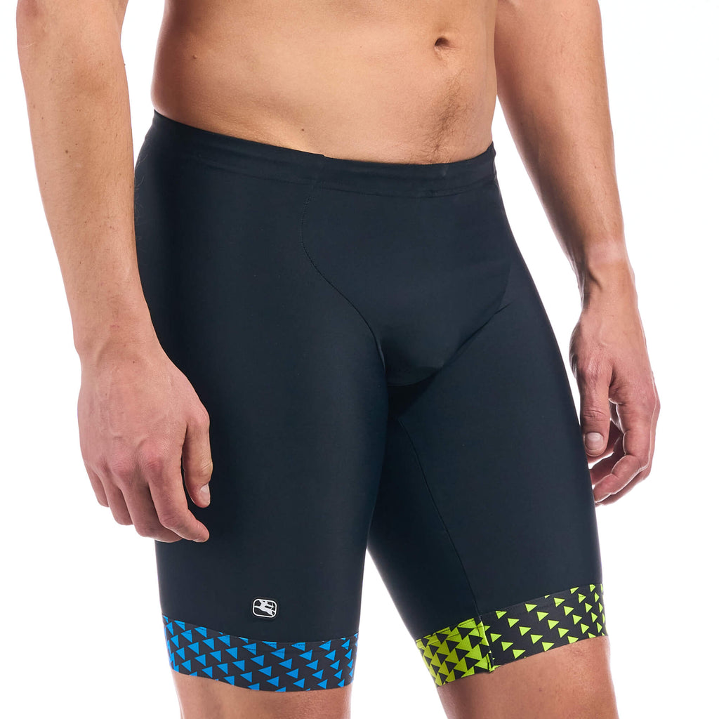 Men's Vero Pro Tri Short by Giordana Cycling, BLUE/YELLOW, Made in Italy