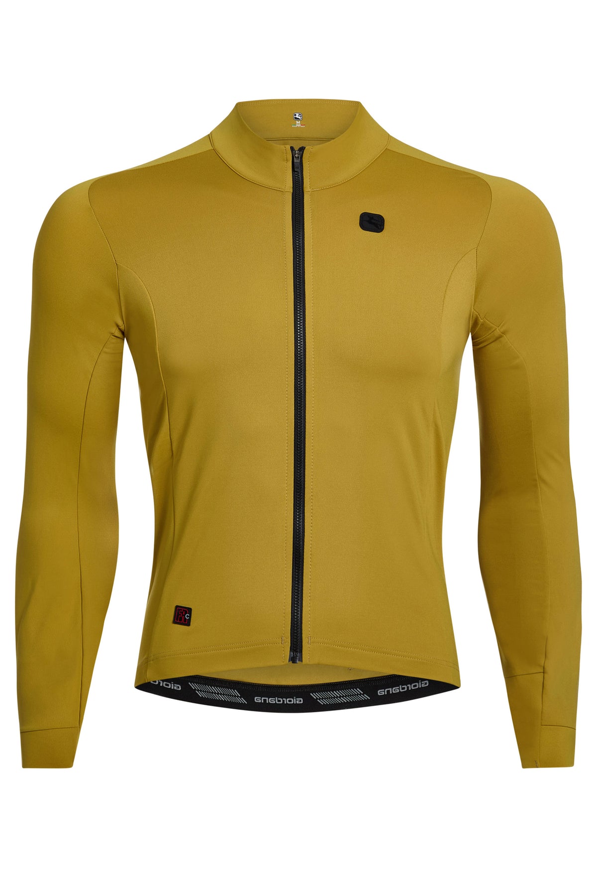 Men's FR-C Thermal Long Sleeve Jersey by Giordana Cycling, OLIVE YELLOW, Made in Italy