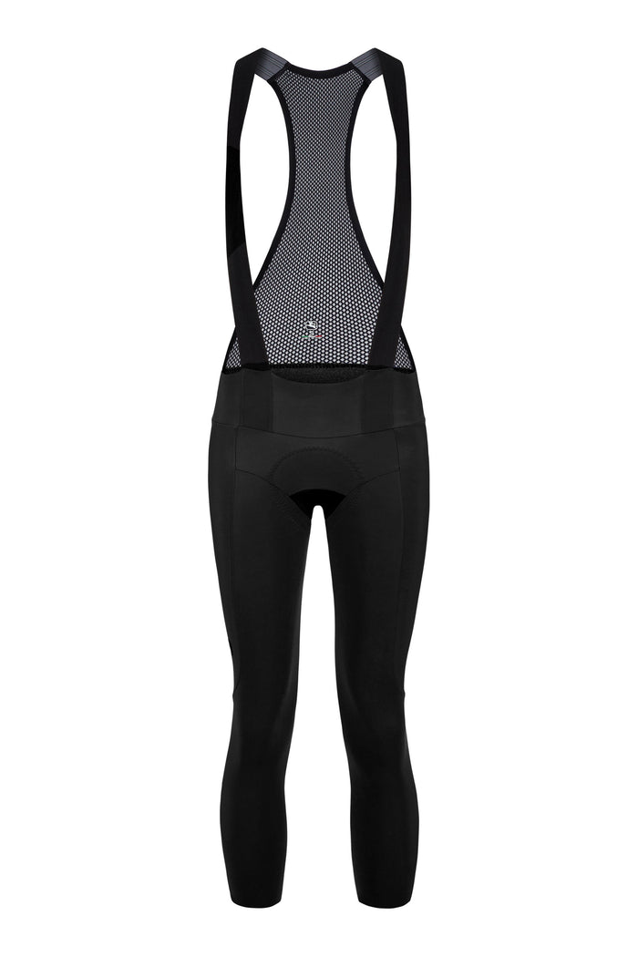 Women's FR-C Thermal Bib Tight by Giordana Cycling, BLACK, Made in Italy