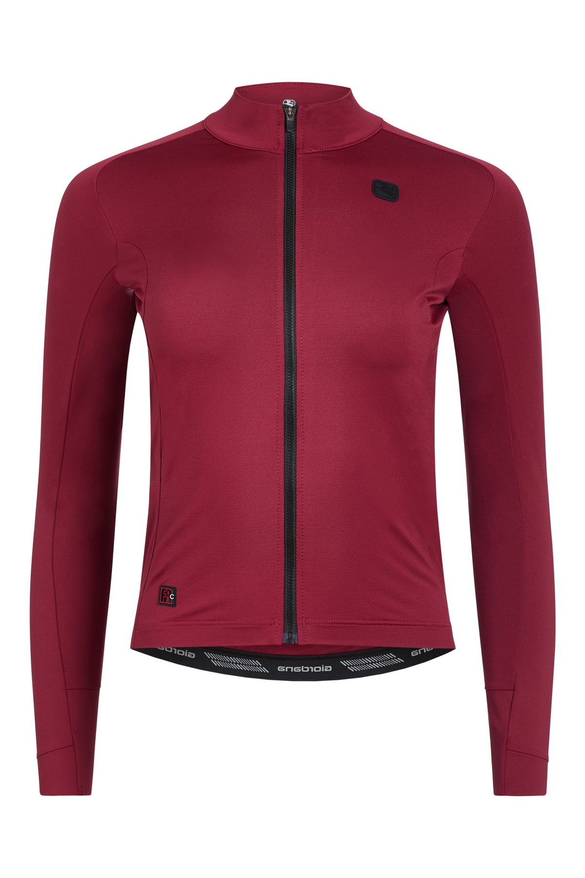 Women's FR-C Thermal Long Sleeve Jersey by Giordana Cycling, VINO ROSSO, Made in Italy