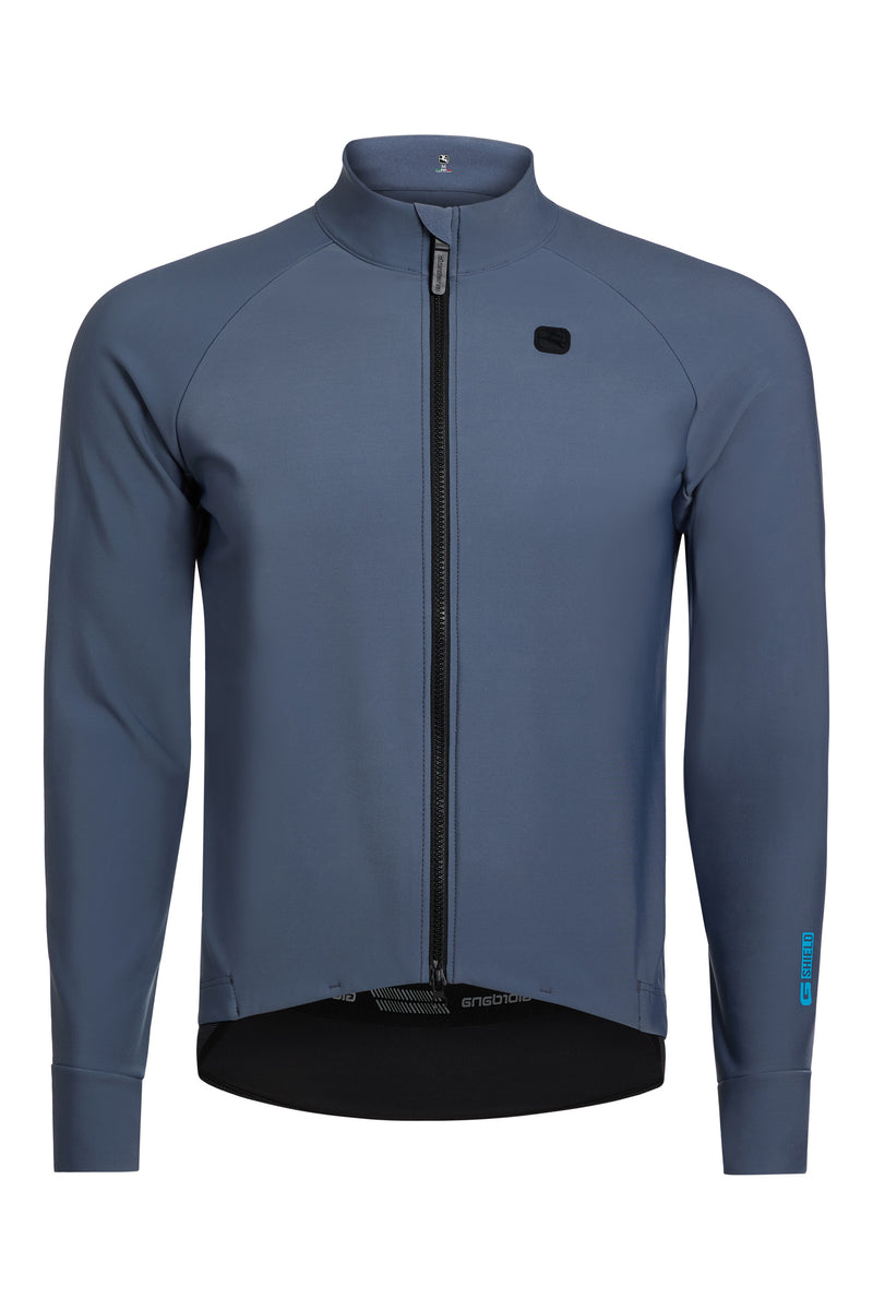 Men's G-Shield Thermal Long Sleeve Jerseys by Giordana Cycling, GRAVEL GREY, Made in Italy