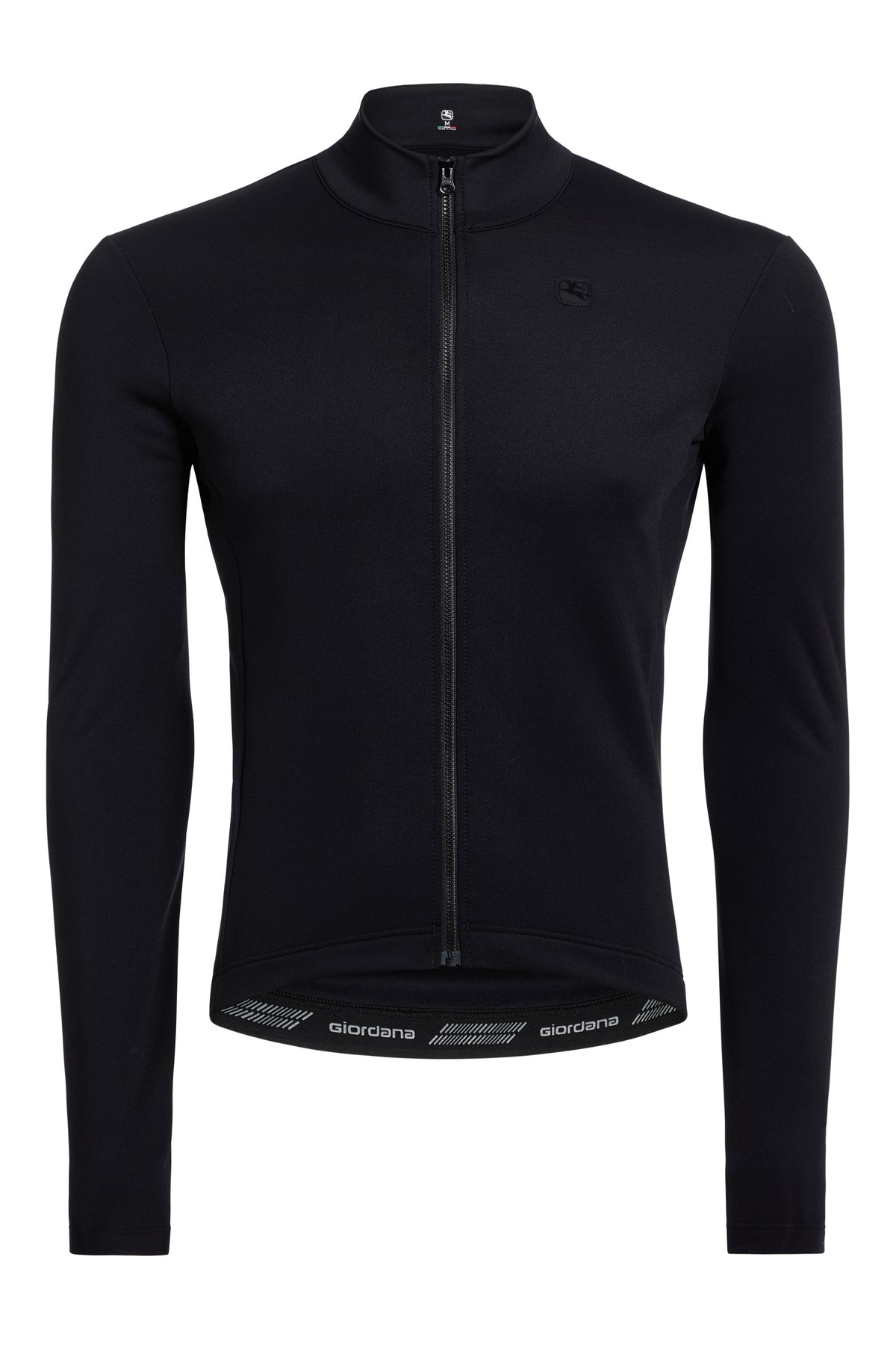 Men's SilverLine Thermal Long Sleeve Jerseys by Giordana Cycling, BLACK, Made in Italy