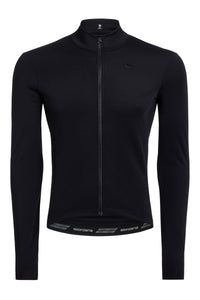 Men's SilverLine Thermal Long Sleeve Jerseys by Giordana Cycling, BLACK, Made in Italy