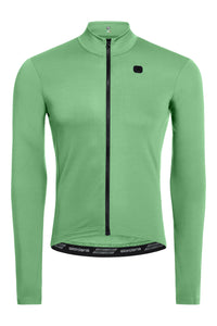 Men's SilverLine Thermal Long Sleeve Jerseys by Giordana Cycling, MINT GREEN, Made in Italy