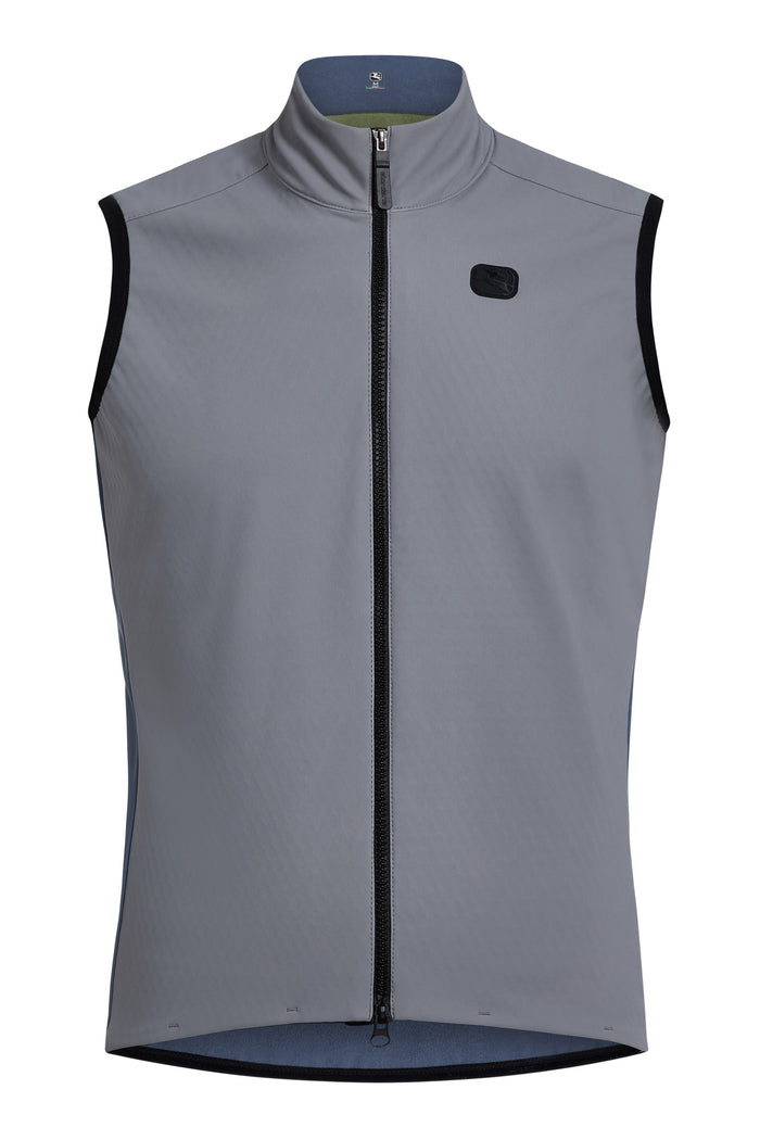 Men's SilverLine Thermal Vests by Giordana Cycling, STONE/GREY, Made in Italy