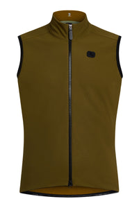 Men's SilverLine Thermal Vests by Giordana Cycling, ARMADILLO/BRONZE YELLOW, Made in Italy