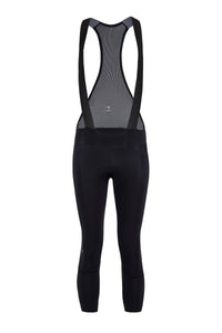 Women's SilverLine Thermal Bib Knicker by Giordana Cycling, BLACK, Made in Italy