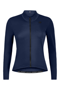 Women's SilverLine Thermal Long Sleeve Jerseys by Giordana Cycling, SABLE BLUE, Made in Italy