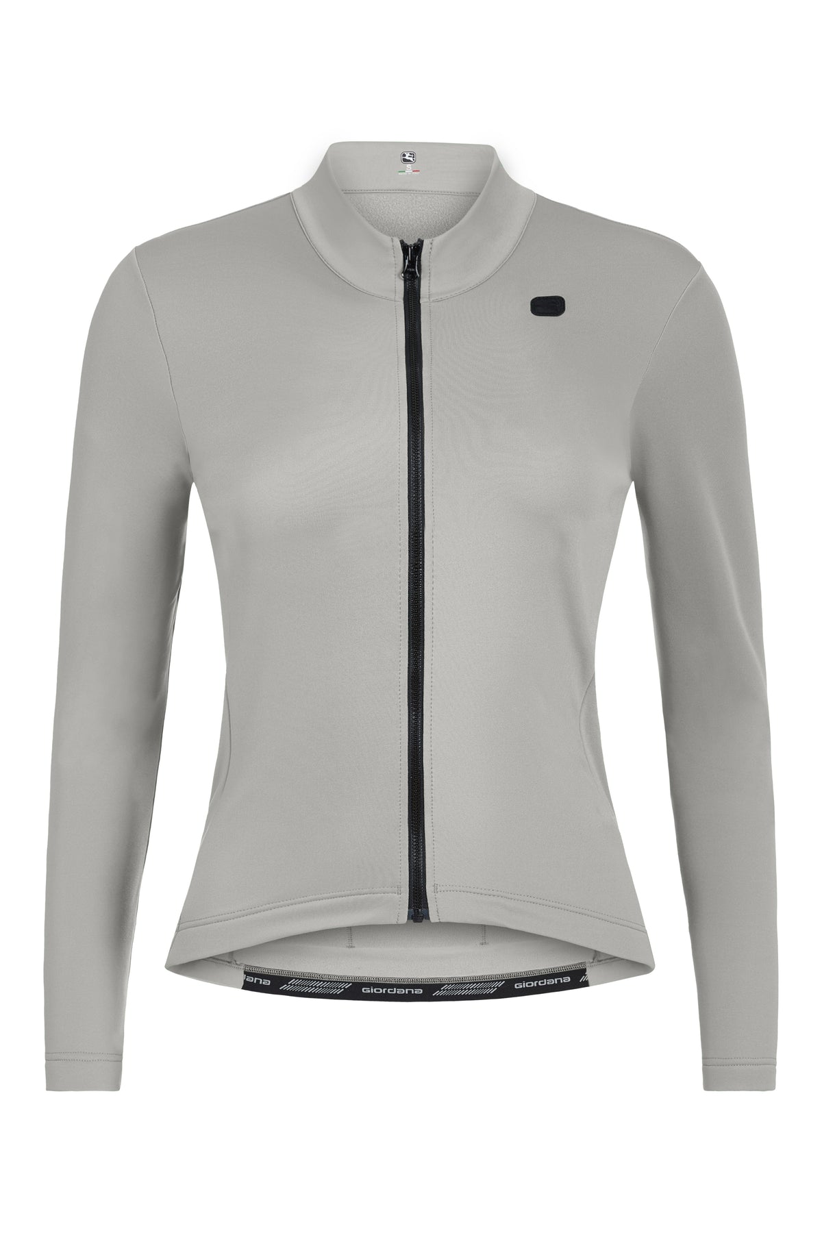 Women's SilverLine Thermal Long Sleeve Jerseys by Giordana Cycling, LUNAR GREY, Made in Italy