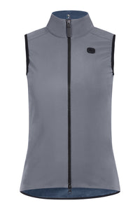 Women's SilverLine Thermal Vest by Giordana Cycling, STONE/GREY, Made in Italy
