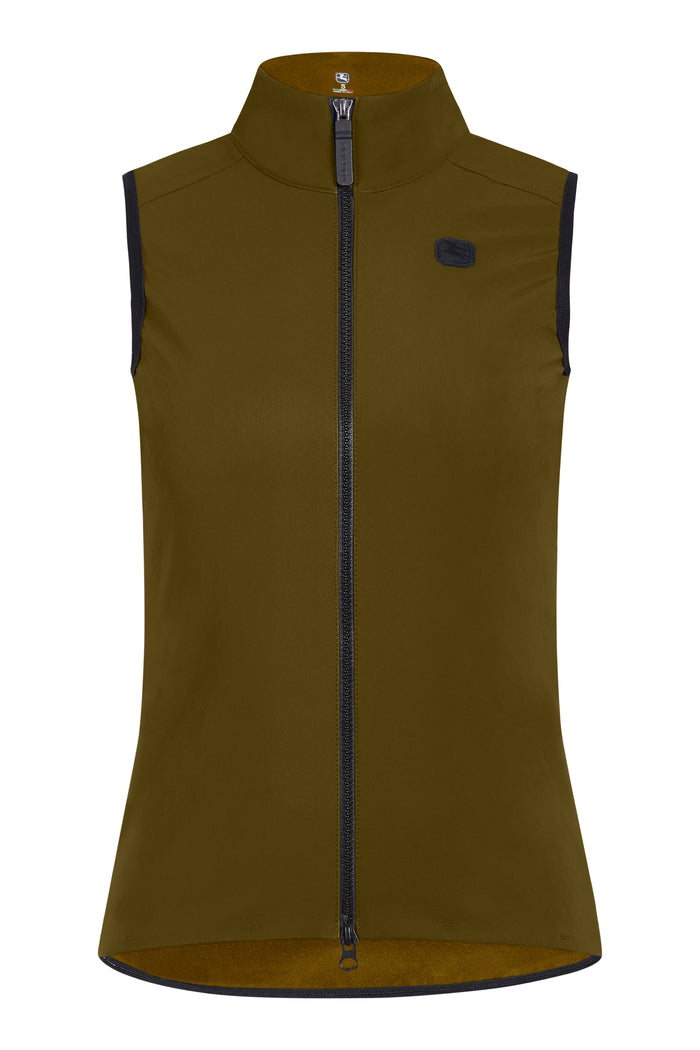 Women's SilverLine Thermal Vest by Giordana Cycling, ARMADILLO/BRONZE YELLOW, Made in Italy