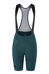Women's SilverLine Bib Short by Giordana Cycling, DARK GREEN, Made in Italy