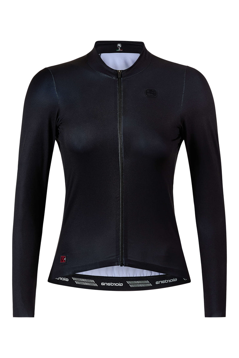 Women's FR-C Pro Lightweight Long Sleeve Jersey by Giordana Cycling, BLACK, Made in Italy