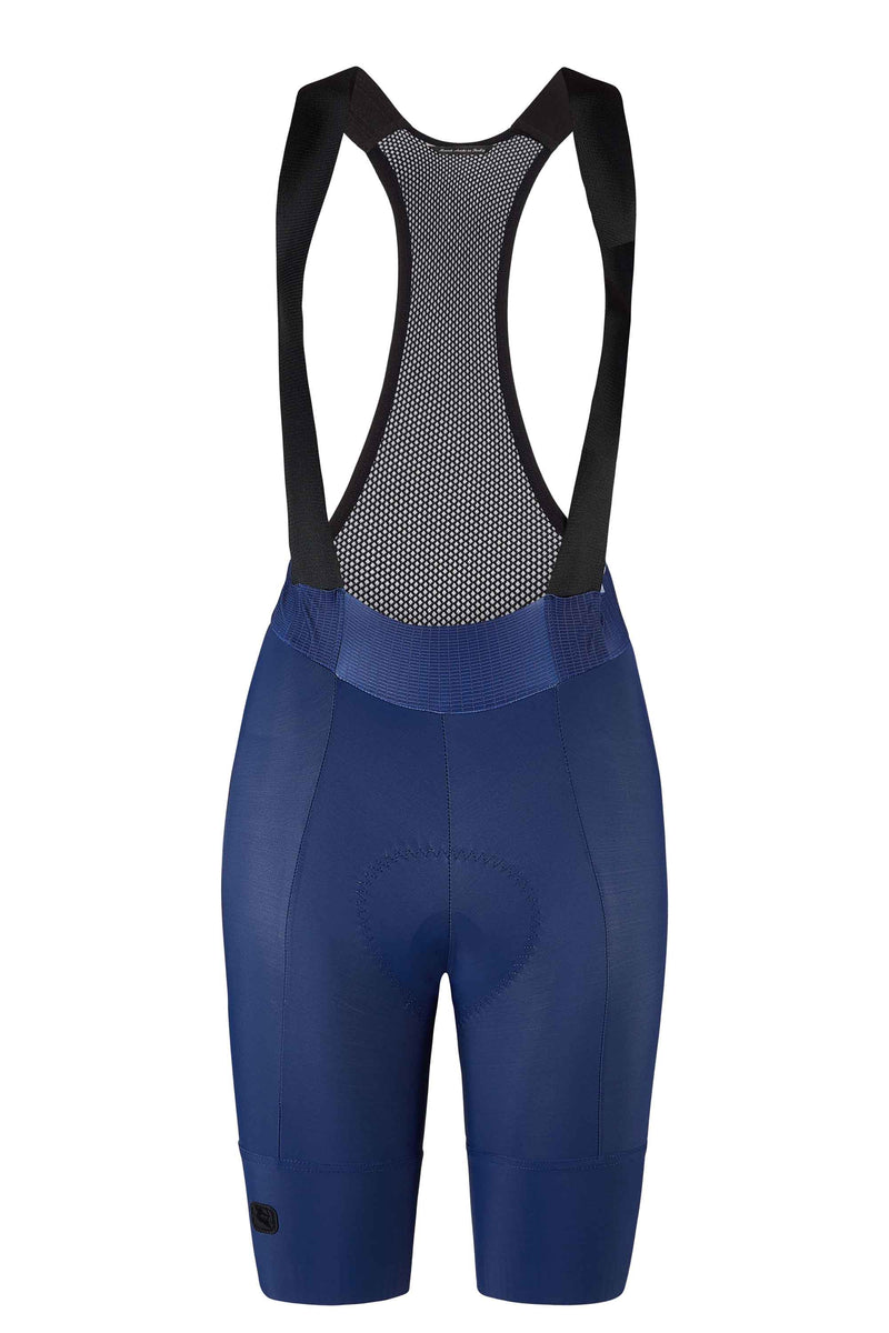 Women's Fusion Bib Short by Giordana Cycling, BLUE, Made in Italy