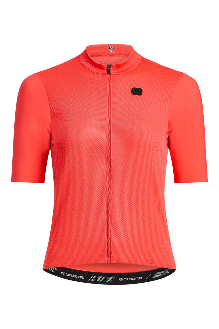 Women's SilverLine Jersey by Giordana Cycling, LAVA RED, Made in Italy