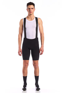 The KB Men's Bib Short by Giordana Cycling, METEORITE BLACK, Made in Italy