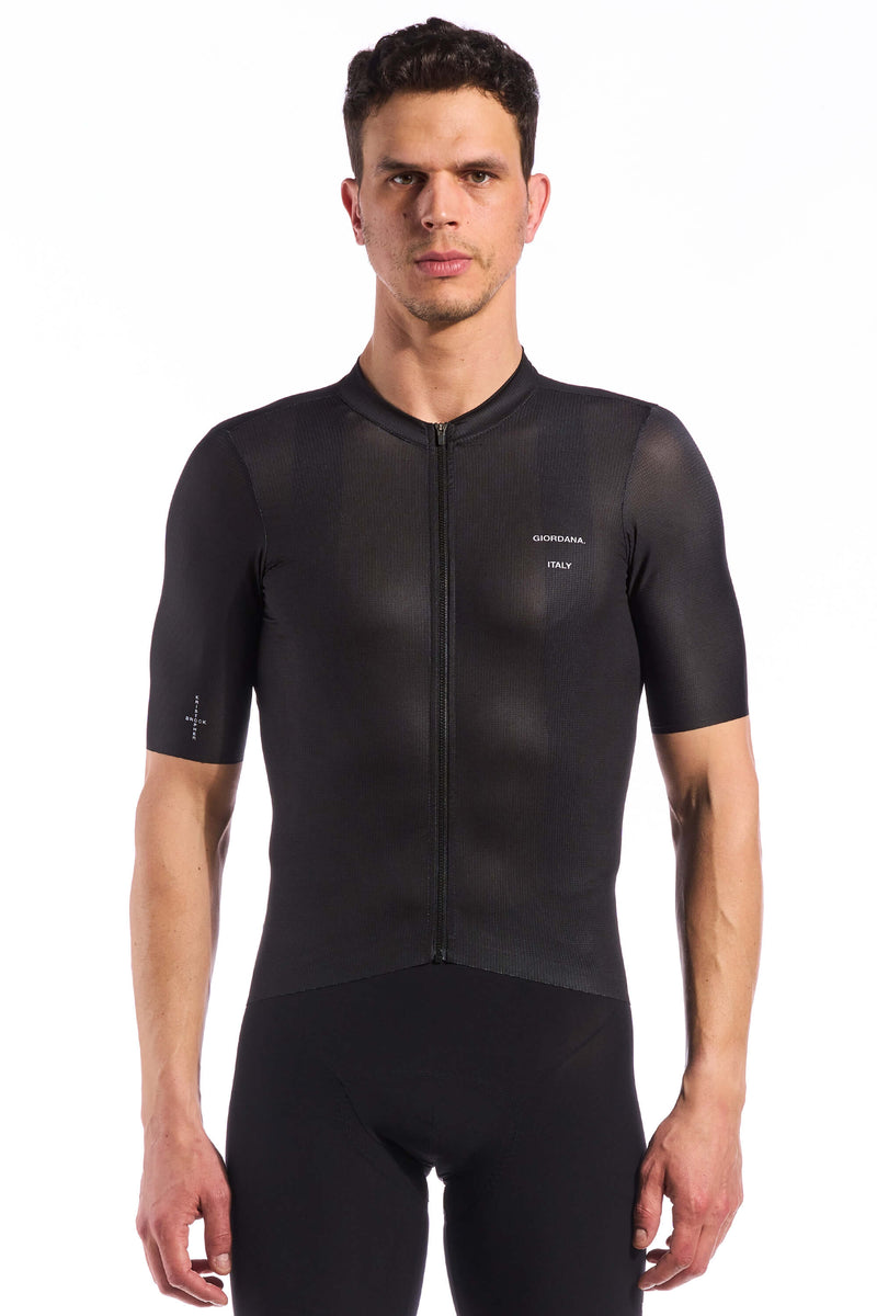 The KB Men's Jersey by Giordana Cycling, METEORITE BLACK, Made in Italy