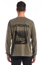 The Long Sleeve Steps Tee by Giordana Cycling, SMOKEY OLIVE, Made in Italy