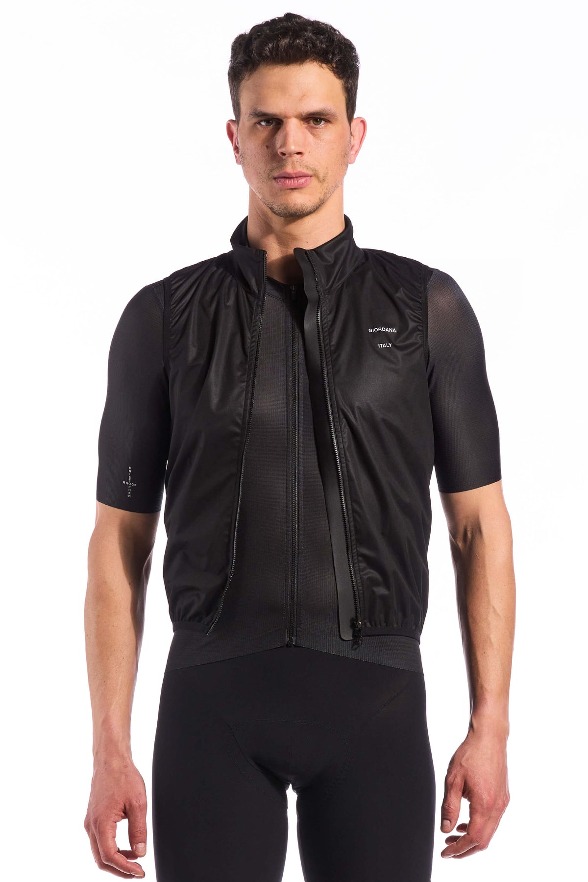 The Wind Vest by Giordana Cycling, METEORITE BLACK, Made in Italy