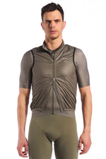 The Wind Vest by Giordana Cycling, SMOKEY OLIVE, Made in Italy