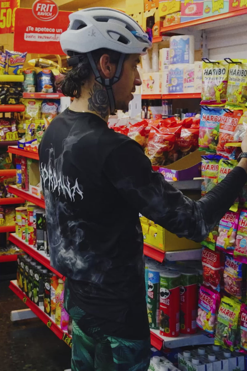 Beyond Gravel Smoke Long Sleeve Tee by Giordana Cycling, , Made in Italy