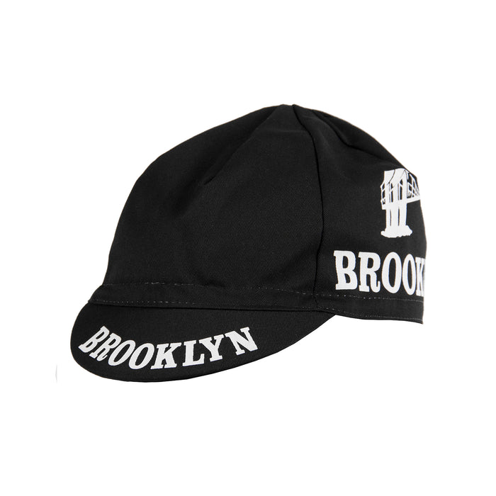 Team Brooklyn Cap by Giordana Cycling, BLACK, Made in Italy