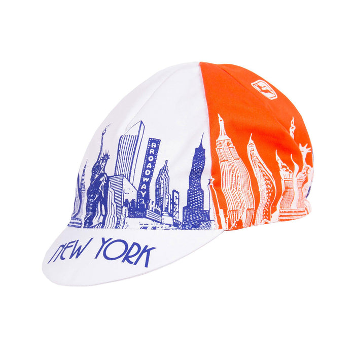 NYC Landmarks Cap by Giordana Cycling, WHITE, Made in Italy