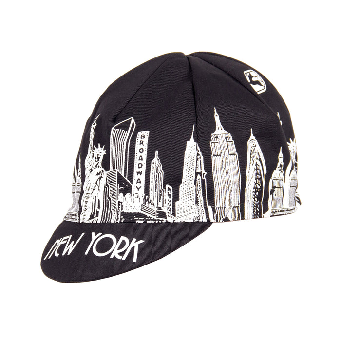 NYC Landmarks Cap by Giordana Cycling, BLACK, Made in Italy