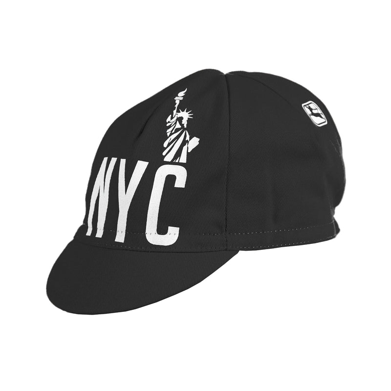 NYC Liberty Cap by Giordana Cycling, BLACK, Made in Italy