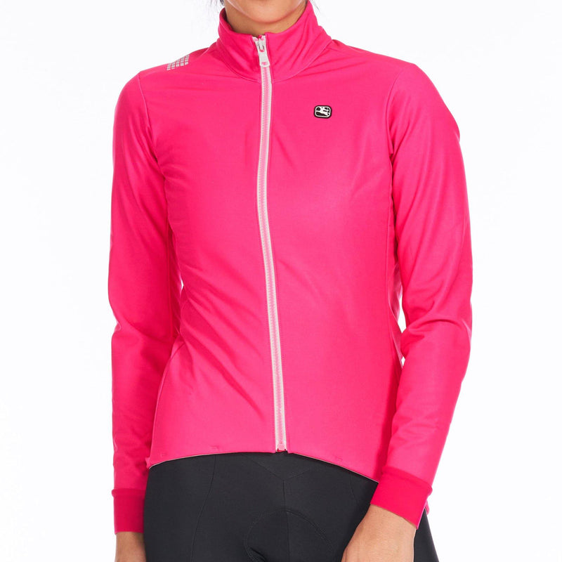 Women's Fusion Jacket by Giordana Cycling, BRIGHT PINK, Made in Italy