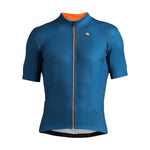 Men's Fusion Jersey by Giordana Cycling, BLUE GREY/ORANGE, Made in Italy