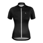 Women's Fusion Jersey by Giordana Cycling, BLACK/WHITE, Made in Italy