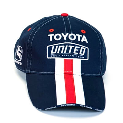 Toyota-United Cycling Team Ball Hat by Giordana Cycling, Navy, Made in Italy