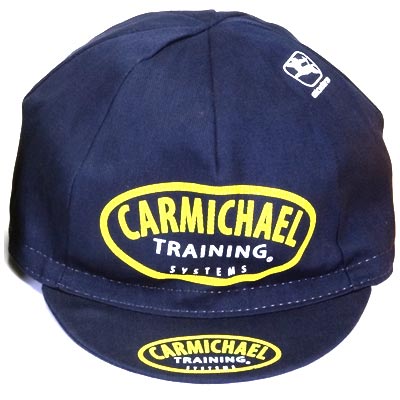 Carmichael Training Systems Team Cap by Giordana Cycling, Navy, Made in Italy