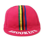 Team Brooklyn Cap - World Champion Stripe by Giordana Cycling, Pink, Made in Italy