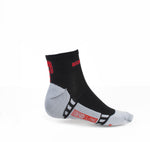 FR-C Low Socks by Giordana Cycling, BLACK/RED, Made in Italy