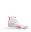 Women's FR-Carbon Short Cuff Socks by Giordana Cycling, WHITE/RED, Made in Italy