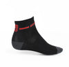 Trade Short Cuff Socks by Giordana Cycling, BLACK/RED, Made in Italy