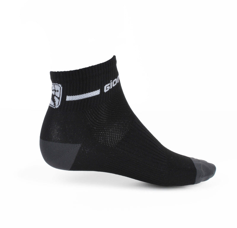 Women's Trade Low Socks by Giordana Cycling, BLACK/WHITE, Made in Italy