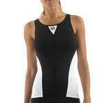 Women's SilverLine Tank Top by Giordana Cycling, BLACK/WHITE, Made in Italy