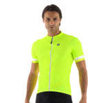 Men's Fusion Jersey by Giordana Cycling, FLUO YELLOW, Made in Italy